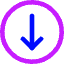 Line Arrow Down Circle 1 Icon from Core Neon Set