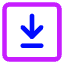 Line Arrow Down Square 2 Icon from Core Neon Set