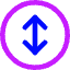 Line Arrow Fit To Height Circle Icon from Core Neon Set