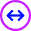Line Arrow Fit To Width Circle Icon from Core Neon Set