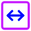Line Arrow Fit To Width Square Icon from Core Neon Set