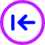 Line Arrow Left Circle 2 Icon from Core Neon Set