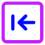 Line Arrow Left Square 2 Icon from Core Neon Set
