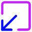Line Arrow Minimize Window 1 Icon from Core Neon Set