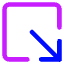 Line Arrow Minimize Window 2 Icon from Core Neon Set