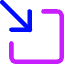 Line Arrow Minimize Window 3 Icon from Core Neon Set