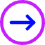 Line Arrow Right Circle 1 Icon from Core Neon Set