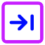 Line Arrow Right Square 2 Icon from Core Neon Set