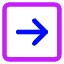 Line Arrow Right Square Icon from Core Neon Set