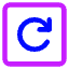 Line Arrow Rotate Right Square Icon from Core Neon Set