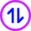 Line Arrow Transfer Vertical Circle 1 Icon from Core Neon Set
