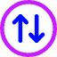 Line Arrow Transfer Vertical Circle 2 Icon from Core Neon Set