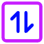 Line Arrow Transfer Vertical Square 1 Icon from Core Neon Set