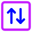 Line Arrow Transfer Vertical Square 2 Icon from Core Neon Set