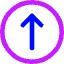 Line Arrow Up Circle 1 Icon from Core Neon Set
