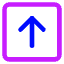 Line Arrow Up Square Icon from Core Neon Set