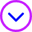 Tailless Line Arrow Down Circle Icon from Core Neon Set