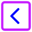 Tailless Line Arrow Left Square Icon from Core Neon Set