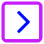 Tailless Line Arrow Right Square Icon from Core Neon Set