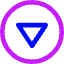Tailless Triangle Arrow Down Circle Icon from Core Neon Set