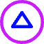 Tailless Triangle Arrow Up Circle Icon from Core Neon Set