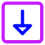 Triangle Arrow Down Square Icon from Core Neon Set