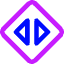 Triangle Arrow Expand Horizontal Diamond Icon from Core Neon Set