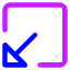 Triangle Arrow Minimize Window 1 Icon from Core Neon Set