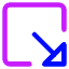 Triangle Arrow Minimize Window 2 Icon from Core Neon Set