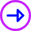 Triangle Arrow Right Circle 1 Icon from Core Neon Set