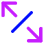 Line Arrow Expand Diagonal 4 Icon from Core Neon Set