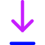Line Arrow Move Down 1 Icon from Core Neon Set