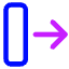 Line Arrow Move Right 2 Icon from Core Neon Set