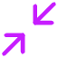 Line Arrow Shrink Diagonal 1 Icon from Core Neon Set