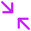 Line Arrow Shrink Diagonal 2 Icon from Core Neon Set