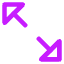 Triangle Arrow Expand Diagonal 2 Icon from Core Neon Set