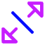 Triangle Arrow Expand Diagonal 3 Icon from Core Neon Set
