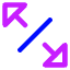 Triangle Arrow Expand Diagonal 4 Icon from Core Neon Set