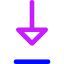 Triangle Arrow Move Down 1 Icon from Core Neon Set