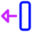 Triangle Arrow Move Left 2 Icon from Core Neon Set