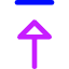 Triangle Arrow Move Up 1 Icon from Core Neon Set