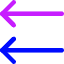Double Line Arrow Left Icon from Core Neon Set