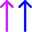 Double Line Arrow Up Icon from Core Neon Set