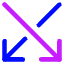 Line Arrow Crossover Down Icon from Core Neon Set