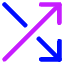 Line Arrow Crossover Right Icon from Core Neon Set