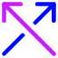 Line Arrow Crossover Up Icon from Core Neon Set