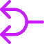 Line Arrow Split Left 1 Icon from Core Neon Set