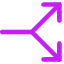 Line Arrow Split Vertical Right 2 Icon from Core Neon Set