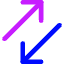 Line Arrow Transfer Diagonal 3 Icon from Core Neon Set