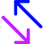 Line Arrow Transfer Diagonal 4 Icon from Core Neon Set